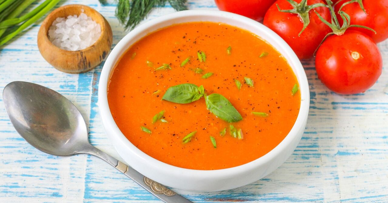 Tomato soup puree is a diet favorite